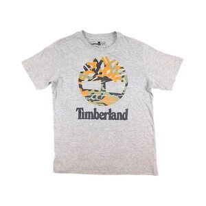 Timberland Boys XL (18/20) Gray Camo Logo Graphic T-Shirt NWT